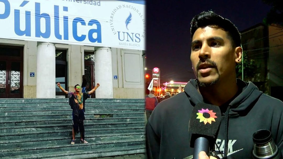 Christian Amarilla, el licenciado en química que fue viral y que dijo presente en la marcha en defensa de la educación pública