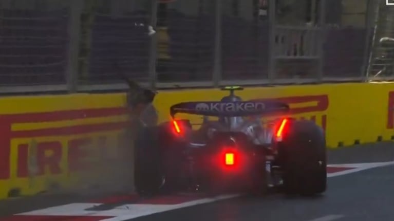 Así fue el choque de Franco Colapinto en su primera práctica en el GP de Azerbaiyán en la Fórmula 1