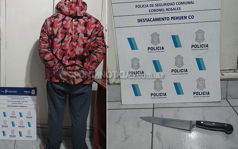 Aprehendieron a un hombre por herir a otro con un cuchillo en Pehuen Co