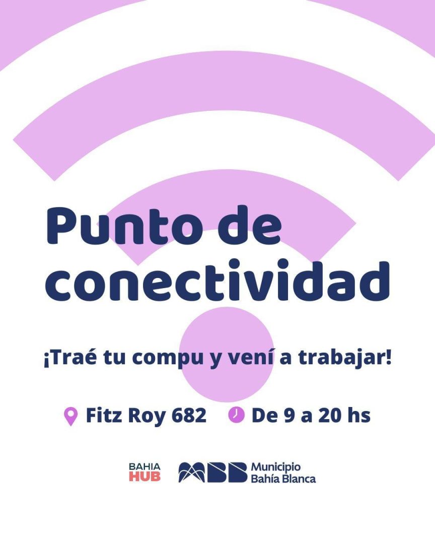 Punto de conectividad para trabajar y estudiar