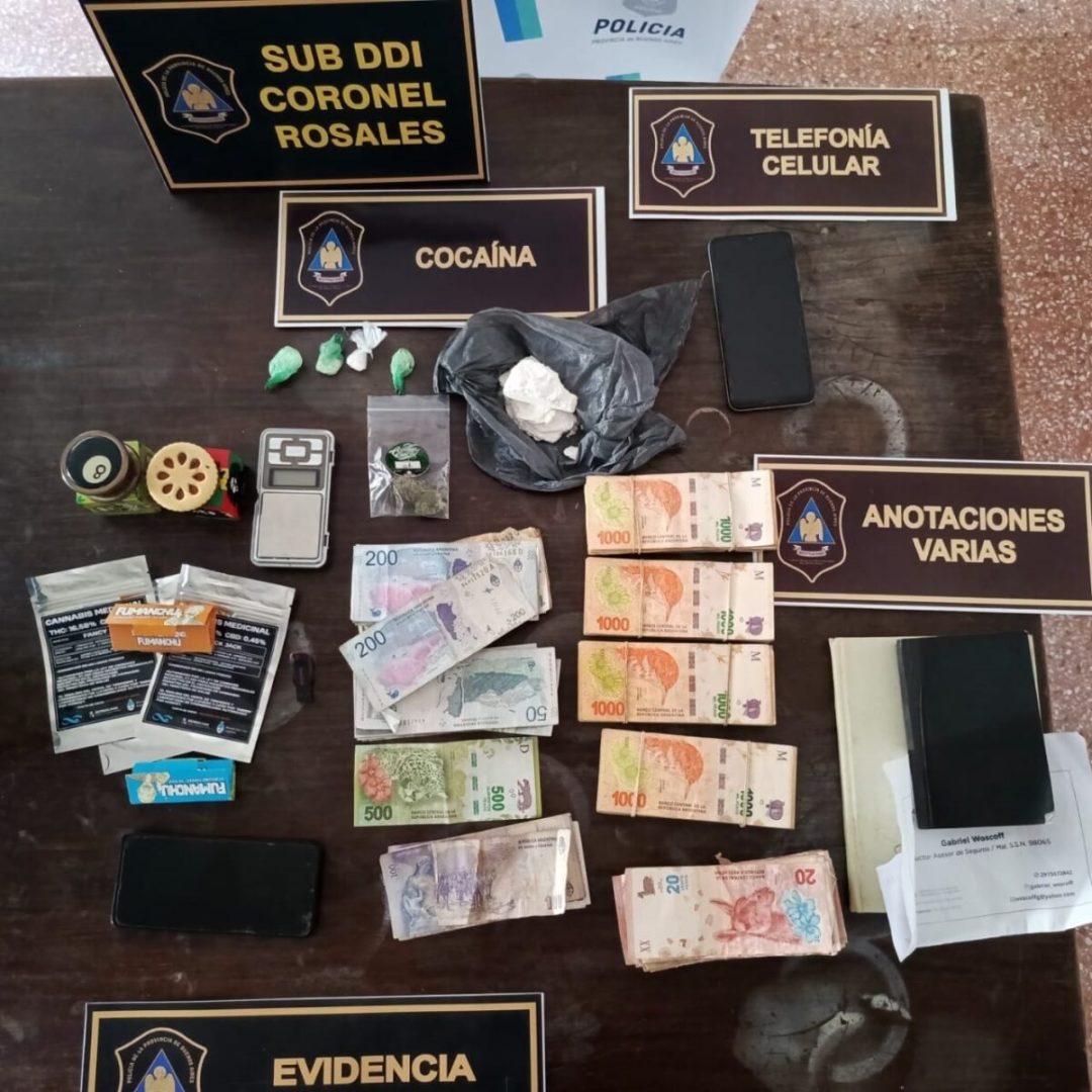 Allanan una vivienda por un auto mellizo y encuentran cocaína y marihuana