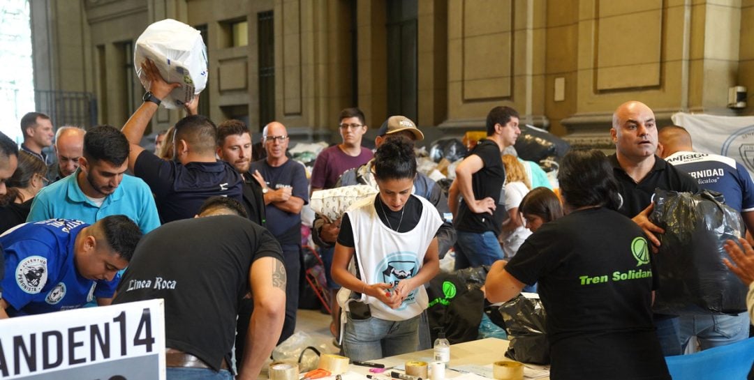 El Tren Solidario parte a Bahía Blanca cargado de emoción y donaciones
