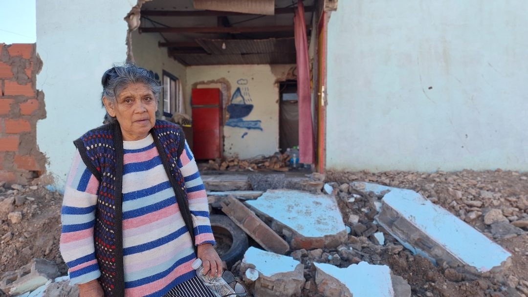 Con la última lluvia, una casa terminó de derrumbarse en el barrio Stella Maris