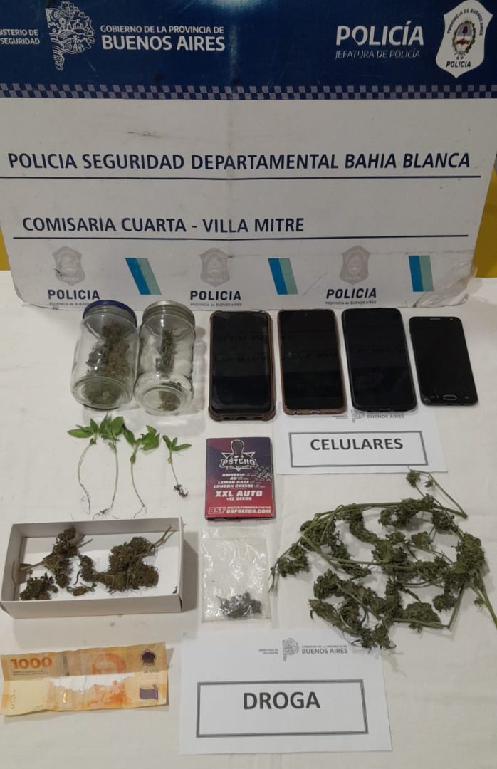 Tres detenidos por venta de droga