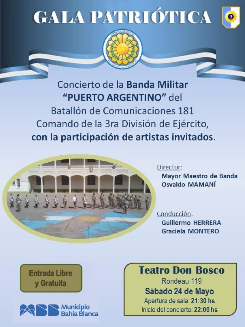 “Gala Patriótica” en el Teatro Don Bosco