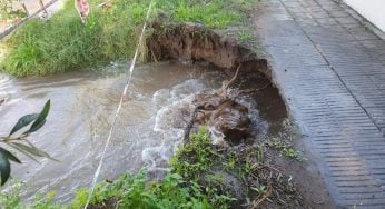 Impactante pérdida de agua en el barrio Colón