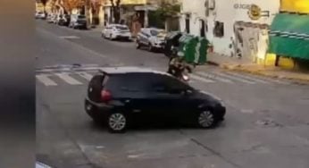 Impactante video: escapaban de la policía tras un robo en Mataderos y atropellaron a dos personas