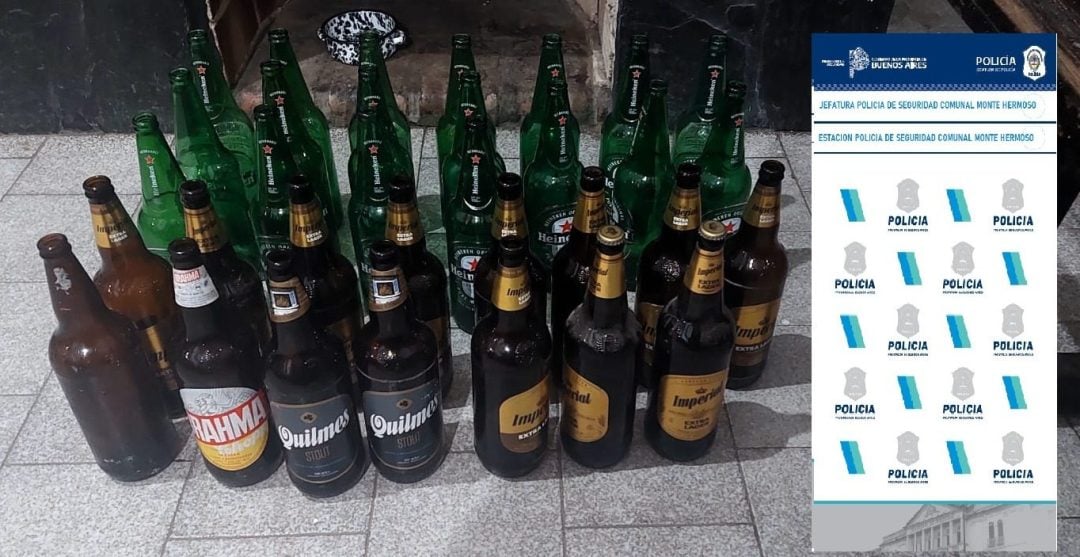 Monte Hermoso: atraparon a un hombre que robó 33 envases de cervezas de un comercio
