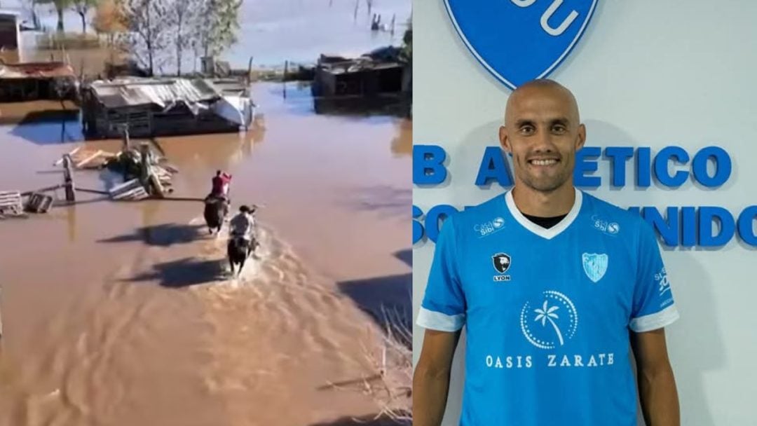 La cruda realidad que vive Zárate tras las inundaciones, contada por el futbolista bahiense Facundo Laumann
