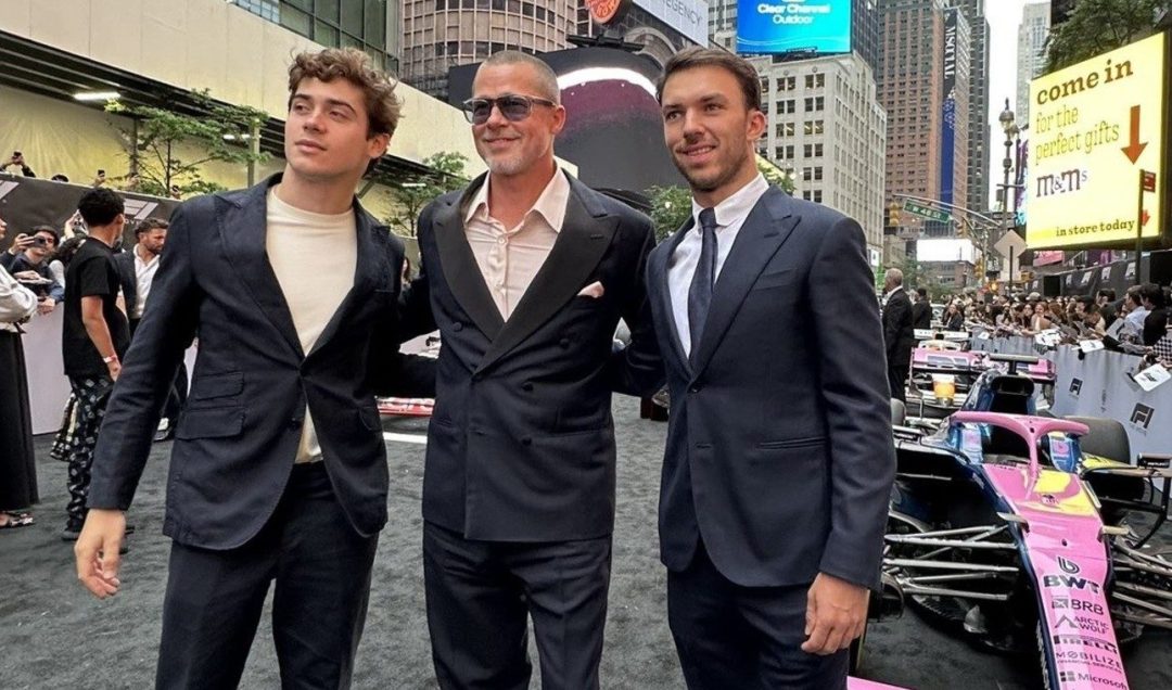 Así fue el encuentro entre Franco Colapinto y Brad Pitt en la premiere de la película “F1″
