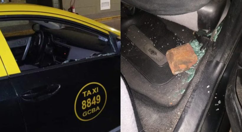 A una turista le tiraron un ladrillo cuando iba en taxi al aeropuerto de Ezeiza y tuvo que ser internada