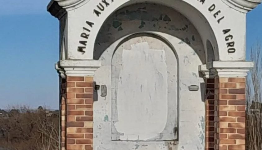 Vandalizaron la imagen de la Virgen María