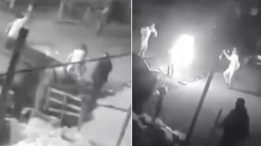 Encontró a su expareja con su nuevo novio y la prendió fuego en el medio de la calle