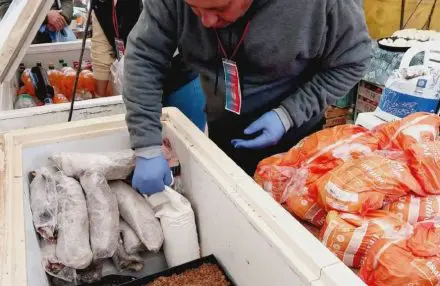 vendia milanesas con pepel higienico