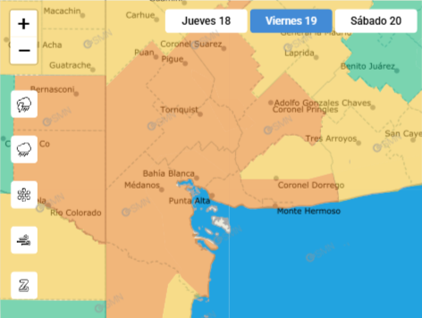 Se mantiene el alerta naranja por tormentas para la madrugada del viernes