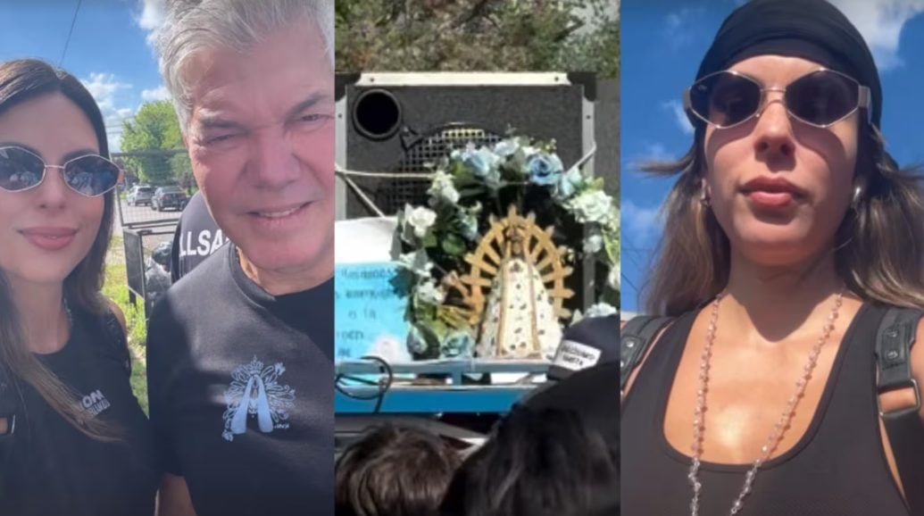 La emoción de Barby Franco y Fernando Burlando al participar de la peregrinación a Luján