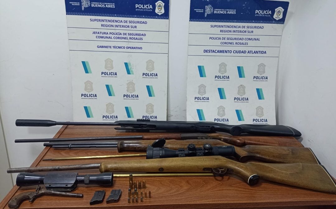 Punta Alta: por amenazas allanaron una casa y encontraron armas y municiones