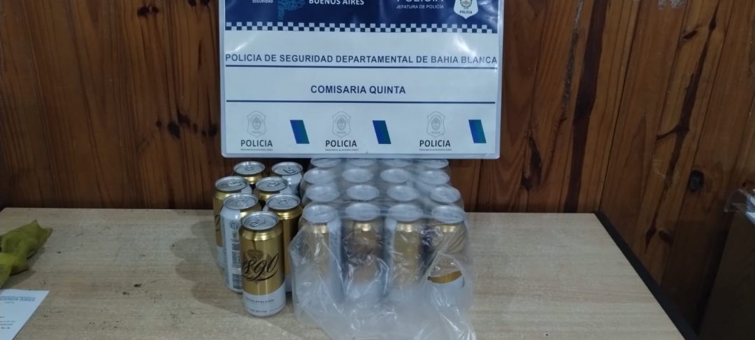 Lo detuvieron cuando quería robar 23 latas de cerveza de una distribuidora