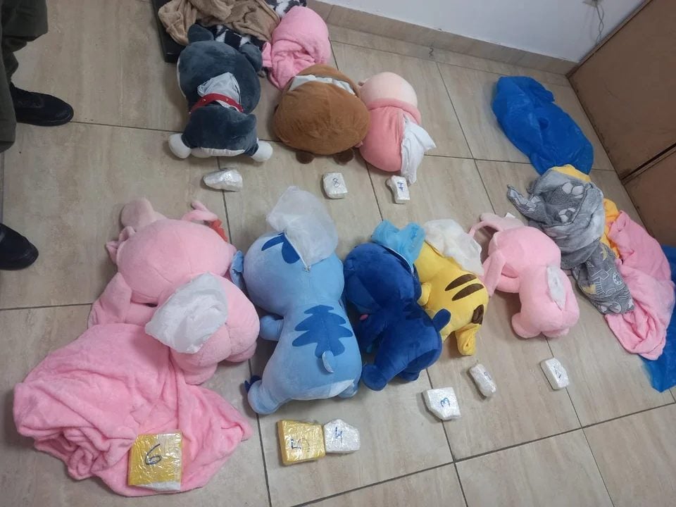 Tour no tan infantil: llevaba peluches cargados con cocaína