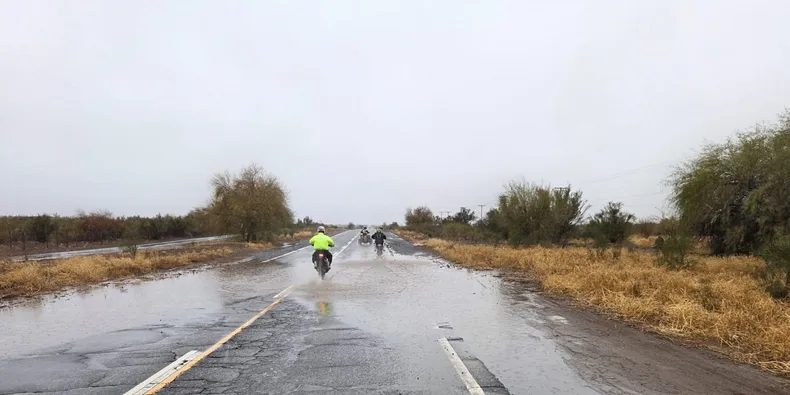 Intensa lluvia: solicitan precaución al circular por Ruta 22