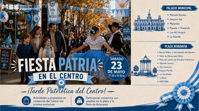 Las fiestas por el 25 de Mayo se festejan hoy en el centro de la ciudad