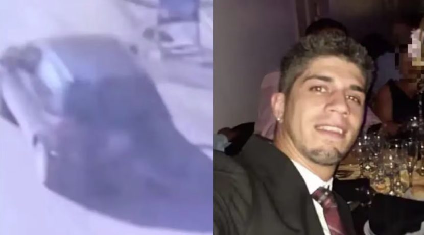 La imagen del momento en que Barrelier entró al descampado en donde se encontraron los restos de Agostina