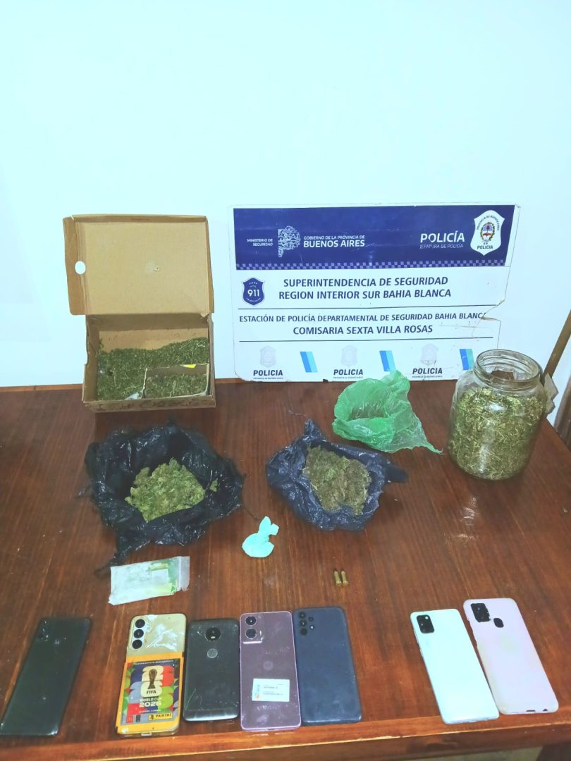 Tres allanamientos, drogas secuestradas y cuatro aprehendidos por un ataque a tiros