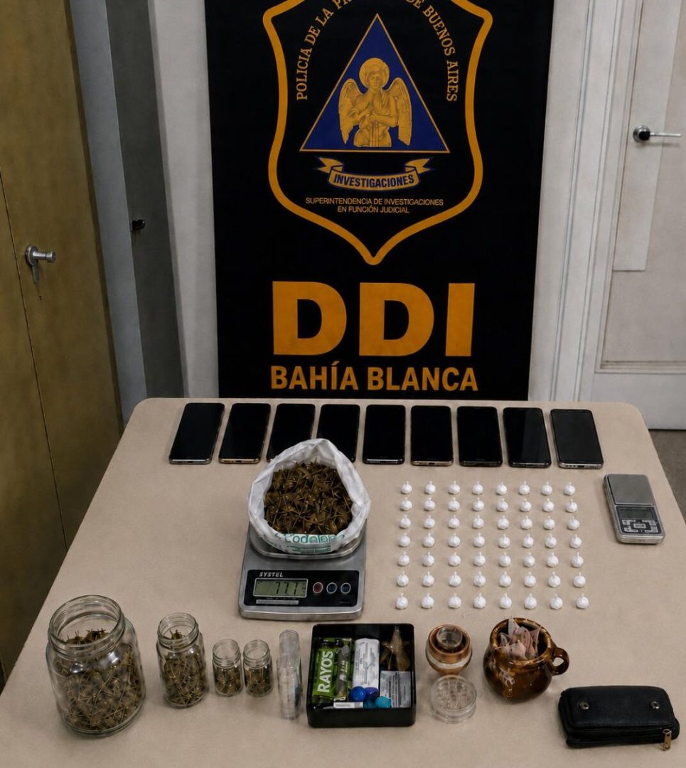 Una pareja fue aprehendida en Ingeniero White por tener droga para la venta
