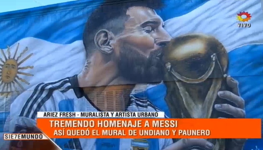 “El mural ya tenía un toque emotivo y ni hablar cuando surgió lo del retiro”: terminaron el homenaje a Messi