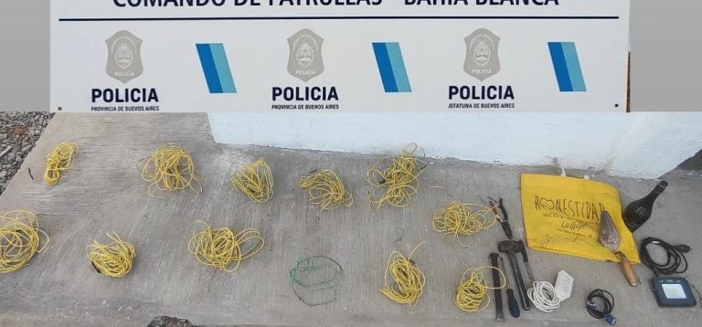 Lo sorprendieron robando cables del alumbrado público en distintos puntos de Los Horneros