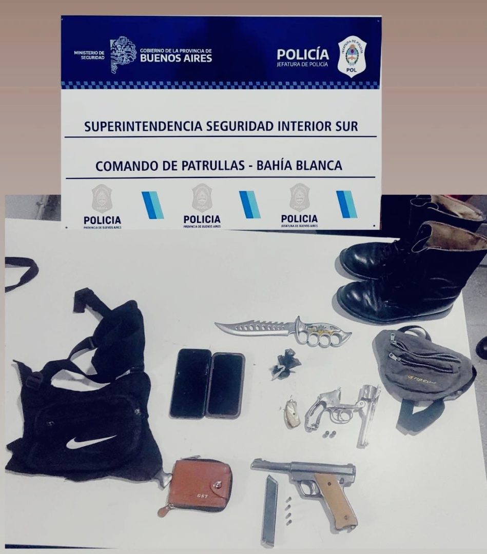 Persecución, armas y cocaína: dos jóvenes fueron aprehendidos en Los Chañares